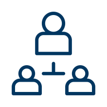 Mentorship reflected by branches connecting mentees